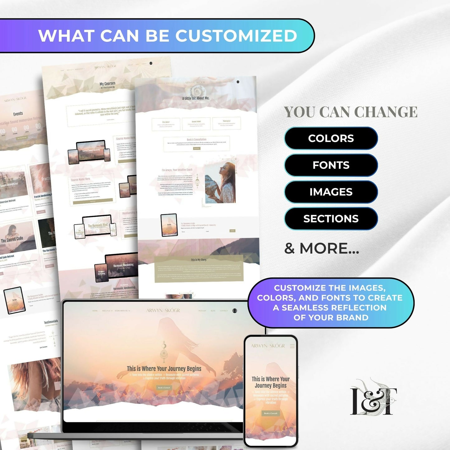 Arwyn Sacred Geometry - 20+ Page Website Theme