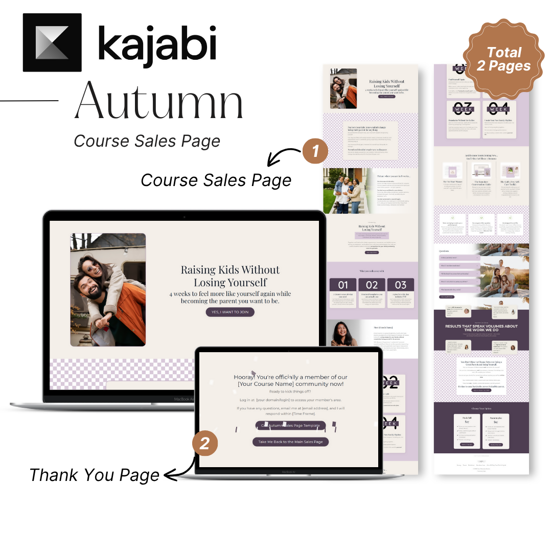 Autumn Kajabi Sales Page Template