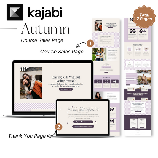 Autumn Kajabi Sales Page Template
