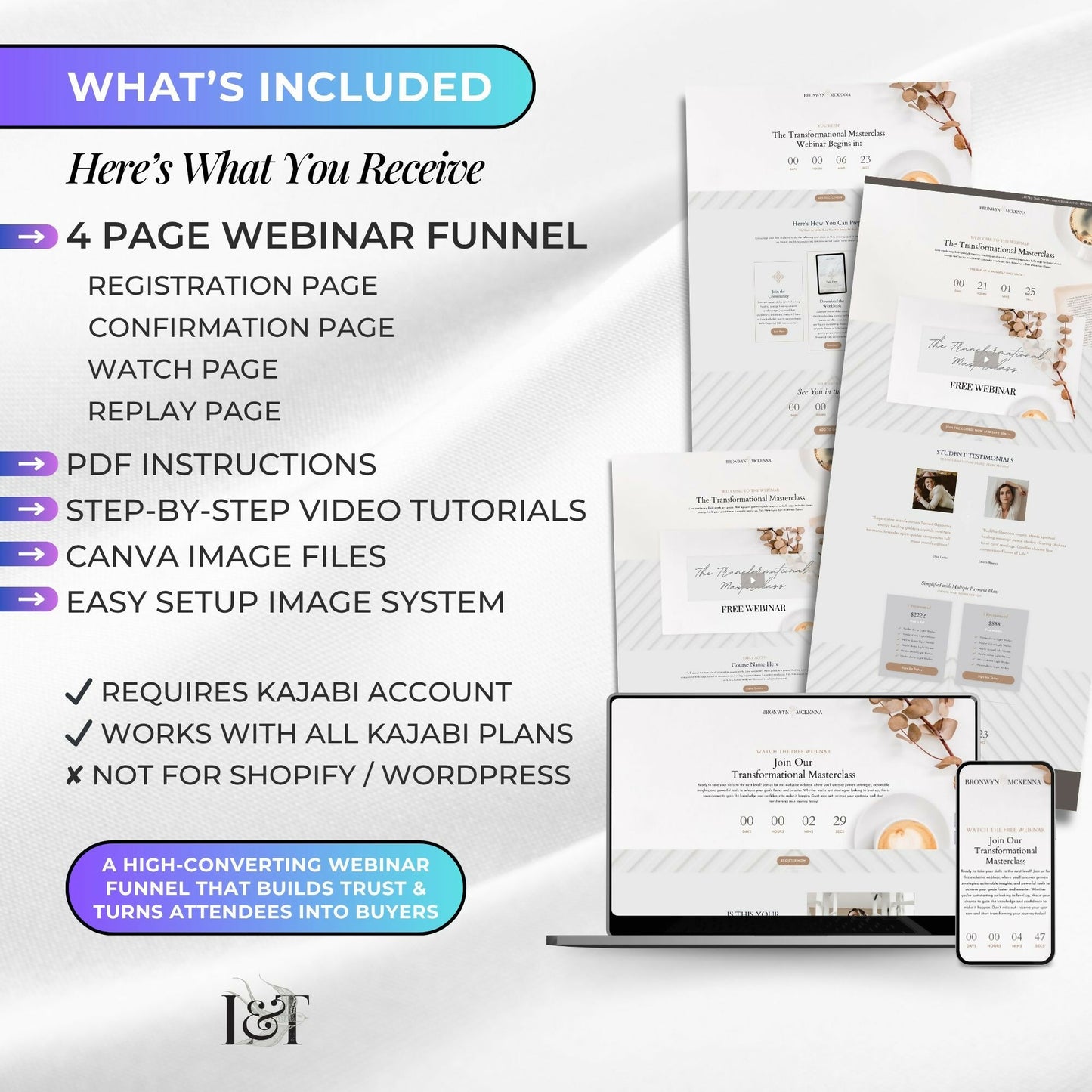 Bronwyn BOHO Webinar Funnel 4 Pages