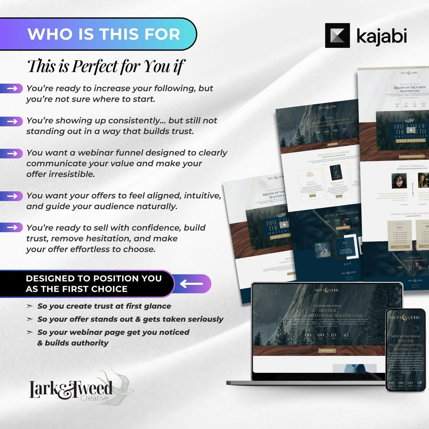 Freya Garden - Webinar Funnel 4 Pages