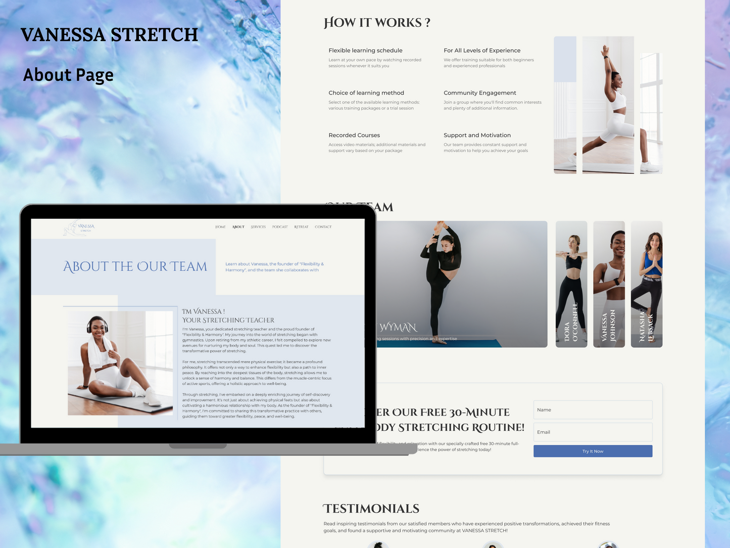 Vanessa Stretch Website (25 Pages)