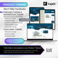 Navy WATER PORTAL - Website 20+ Pages, Sales Funnel, Link in Bio, Course & Coaching Theme, Checkout Page Bundle