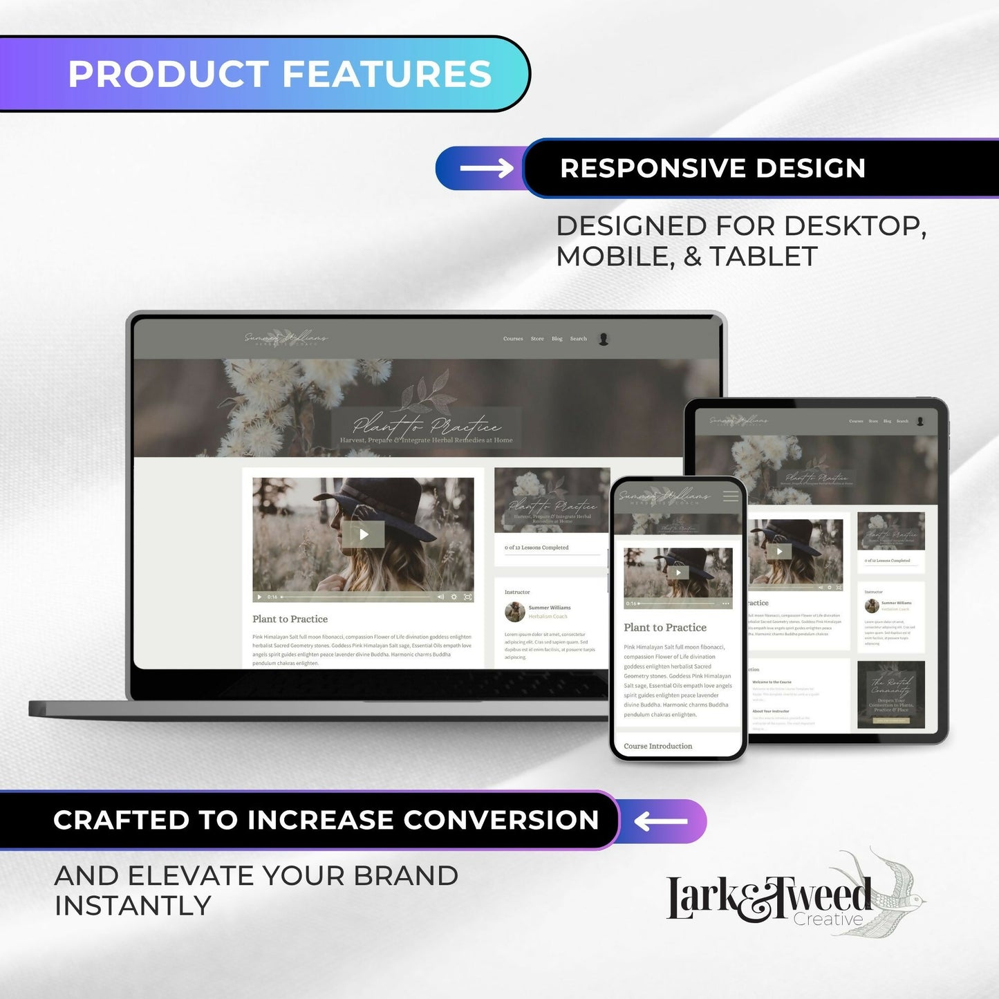 Summer Herbalist - 2 Product Themes + 1 Coaching Theme