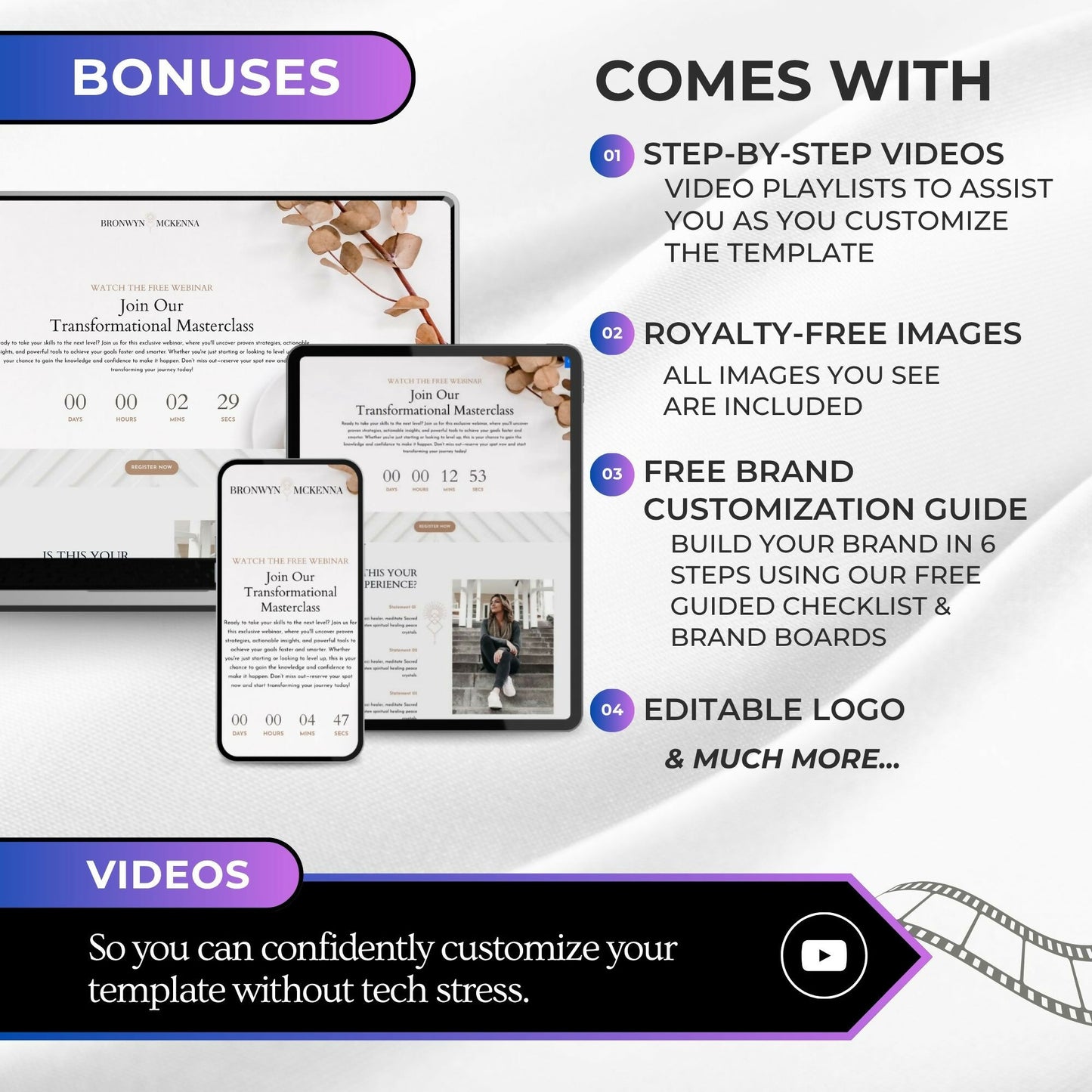 Bronwyn BOHO Webinar Funnel 4 Pages