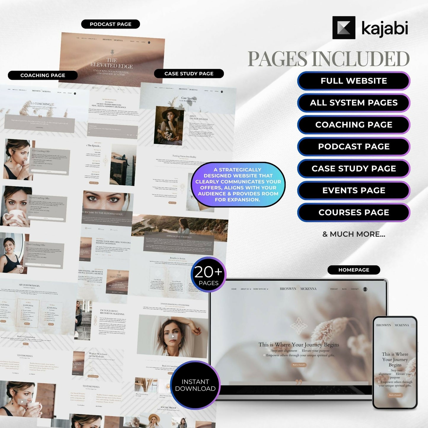 Bronwyn BOHO - 20+ Page Website Theme