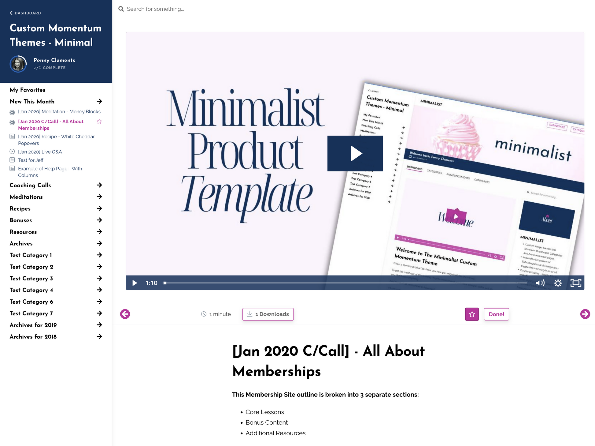 Kajabi Product Template for courses - Minimalist by Penny In Your Pocket