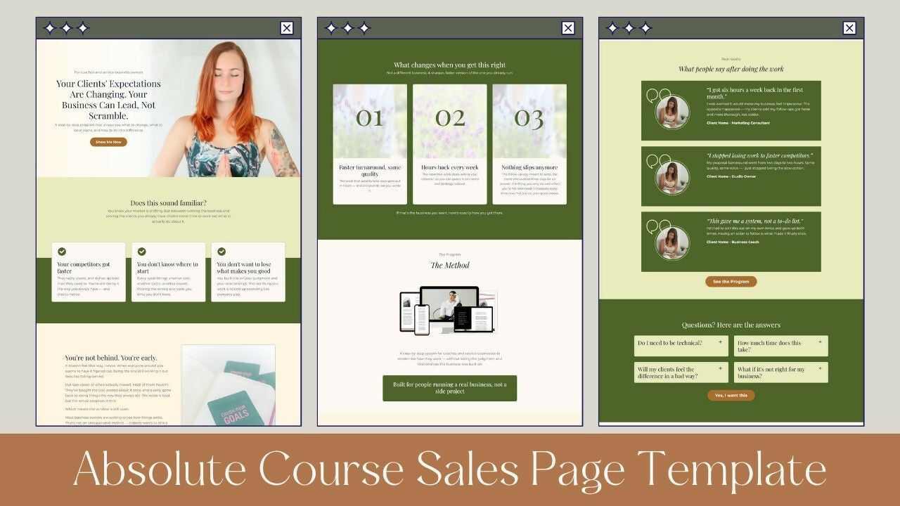 Absolute Kajabi Sales Page Template