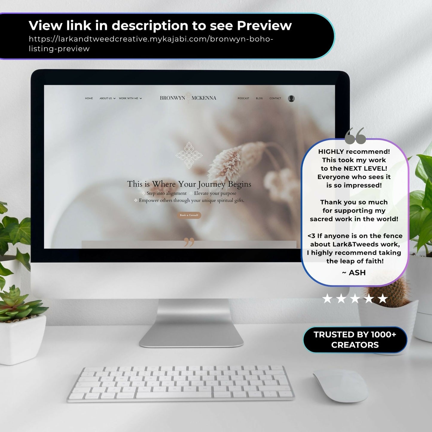 Bronwyn BOHO - 20+ Page Website Theme