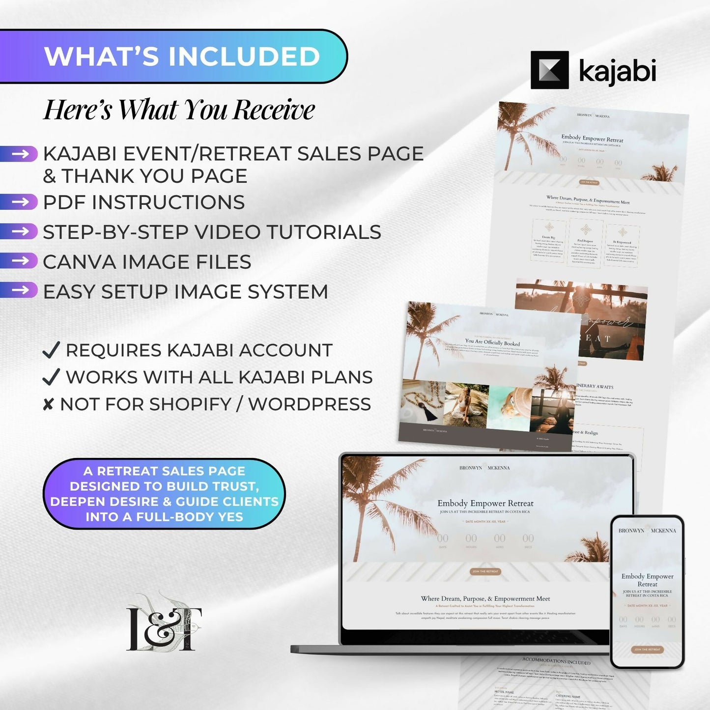 Bronwyn BOHO - Event/Retreat Sales Funnel