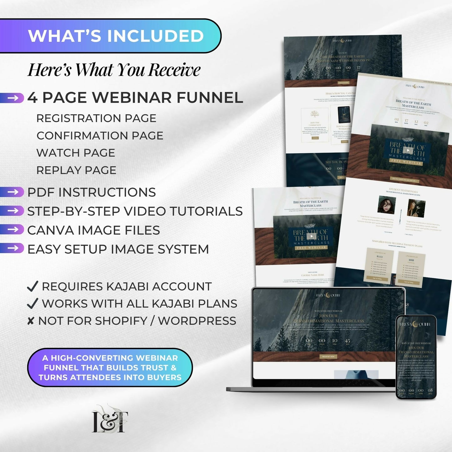 Freya Garden - Webinar Funnel 4 Pages