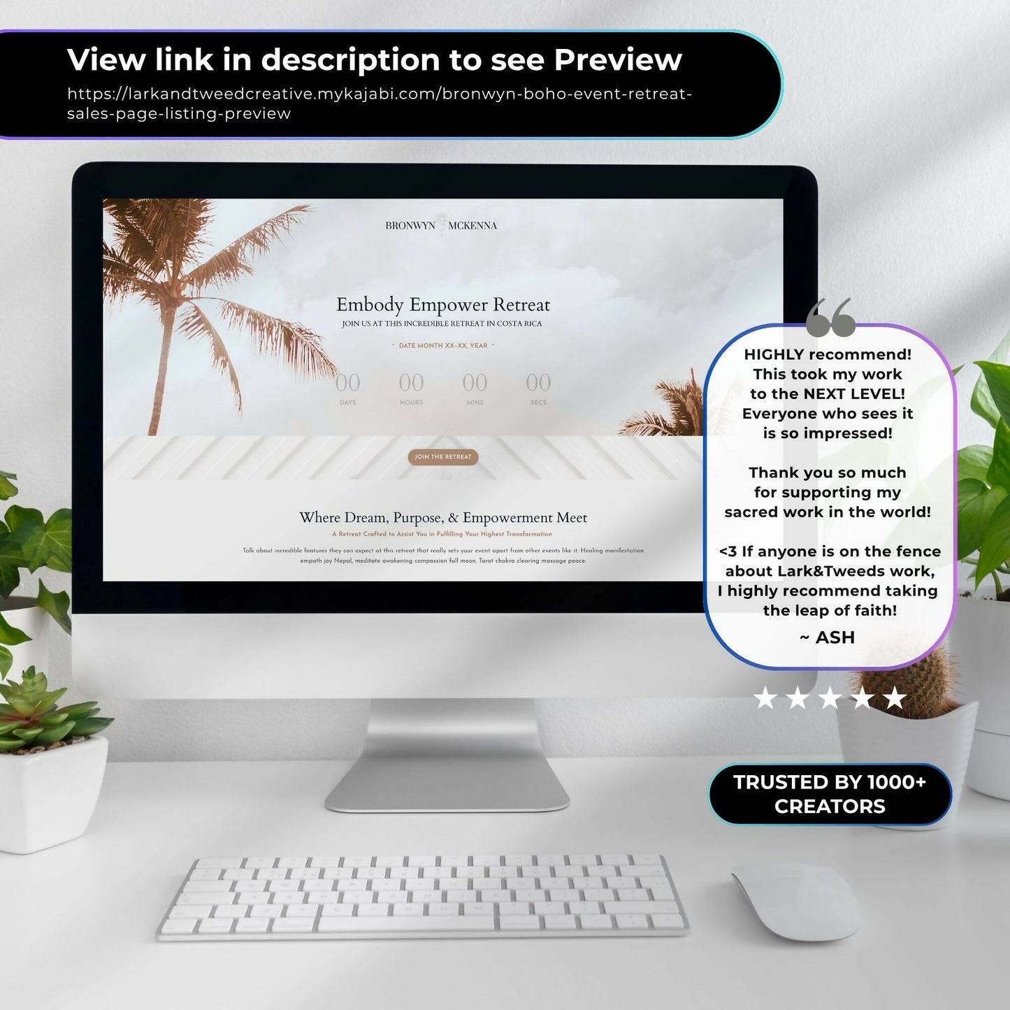 Bronwyn BOHO - Event/Retreat Sales Funnel