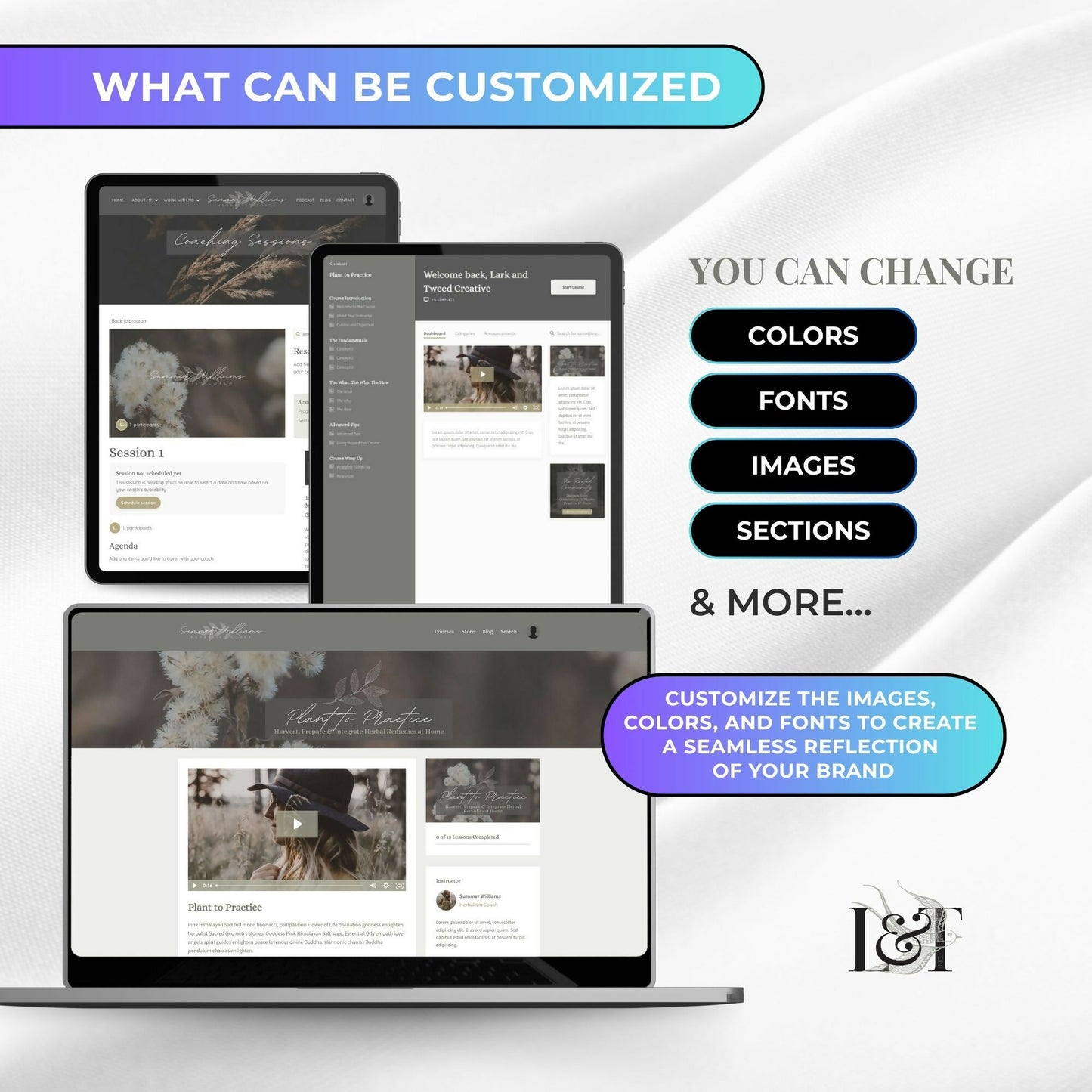 Summer Herbalist - 2 Product Themes + 1 Coaching Theme