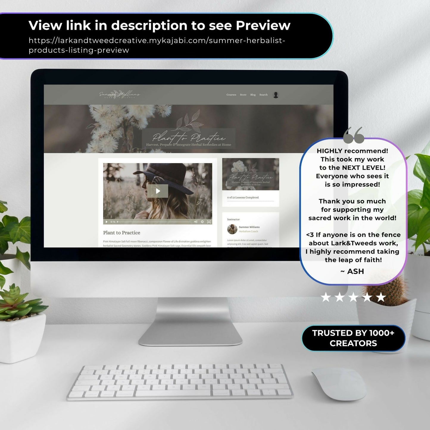 Summer Herbalist - 2 Product Themes + 1 Coaching Theme