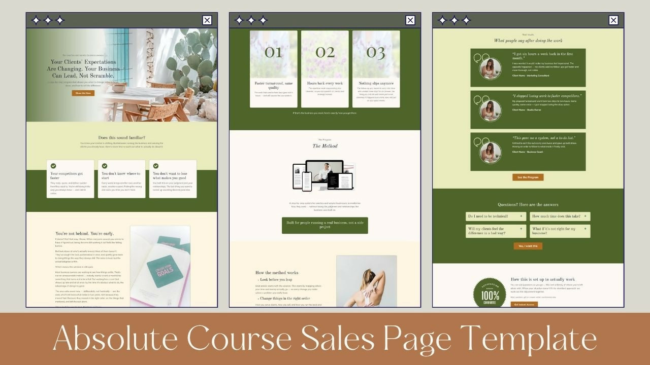 Absolute Kajabi Sales Page Template