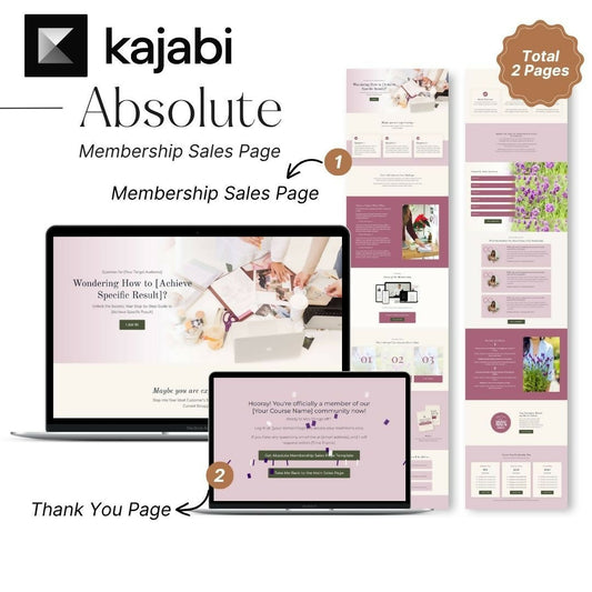Absolute Kajabi Membership Sales Page Template