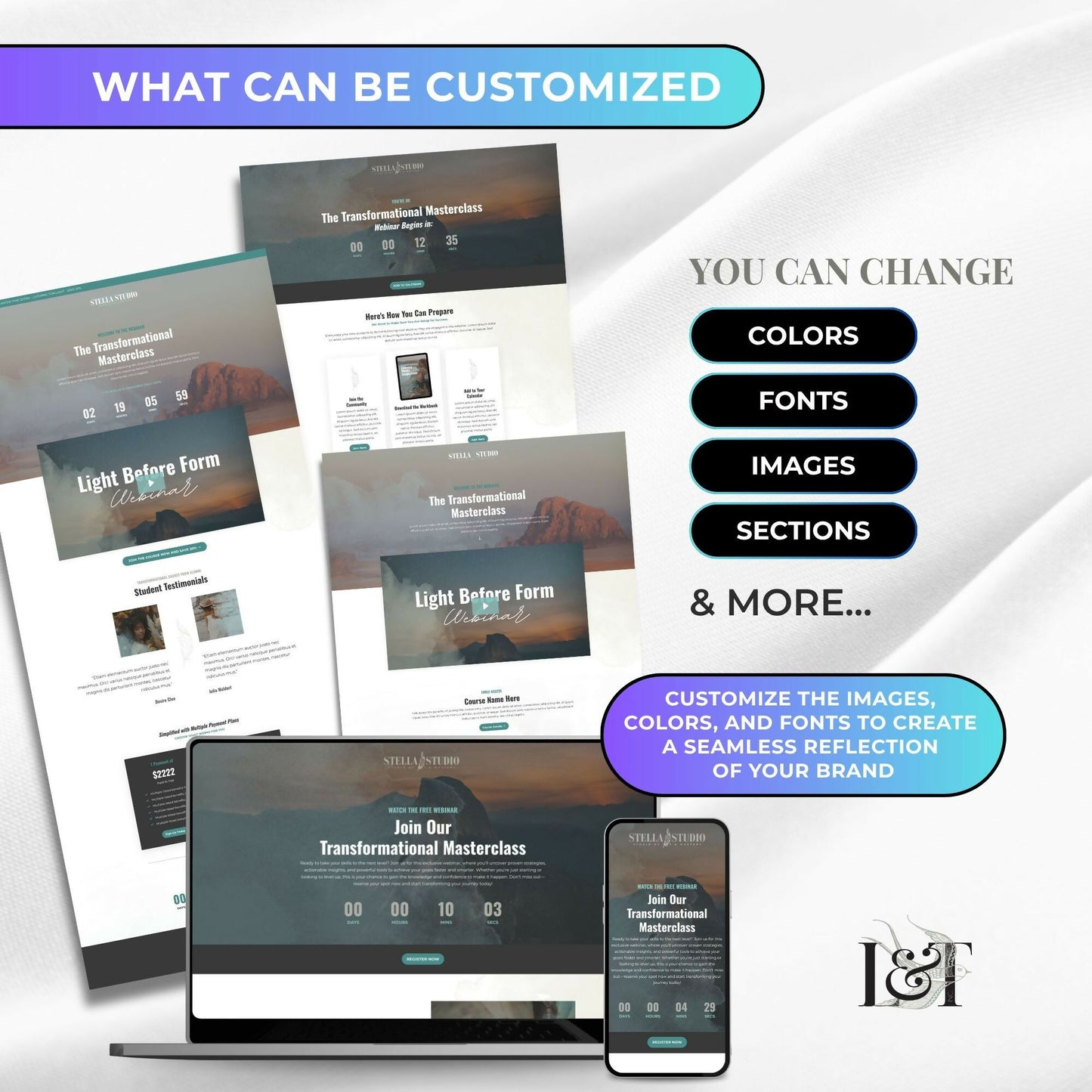Stella STUDIO - Webinar Funnel 4 Pages