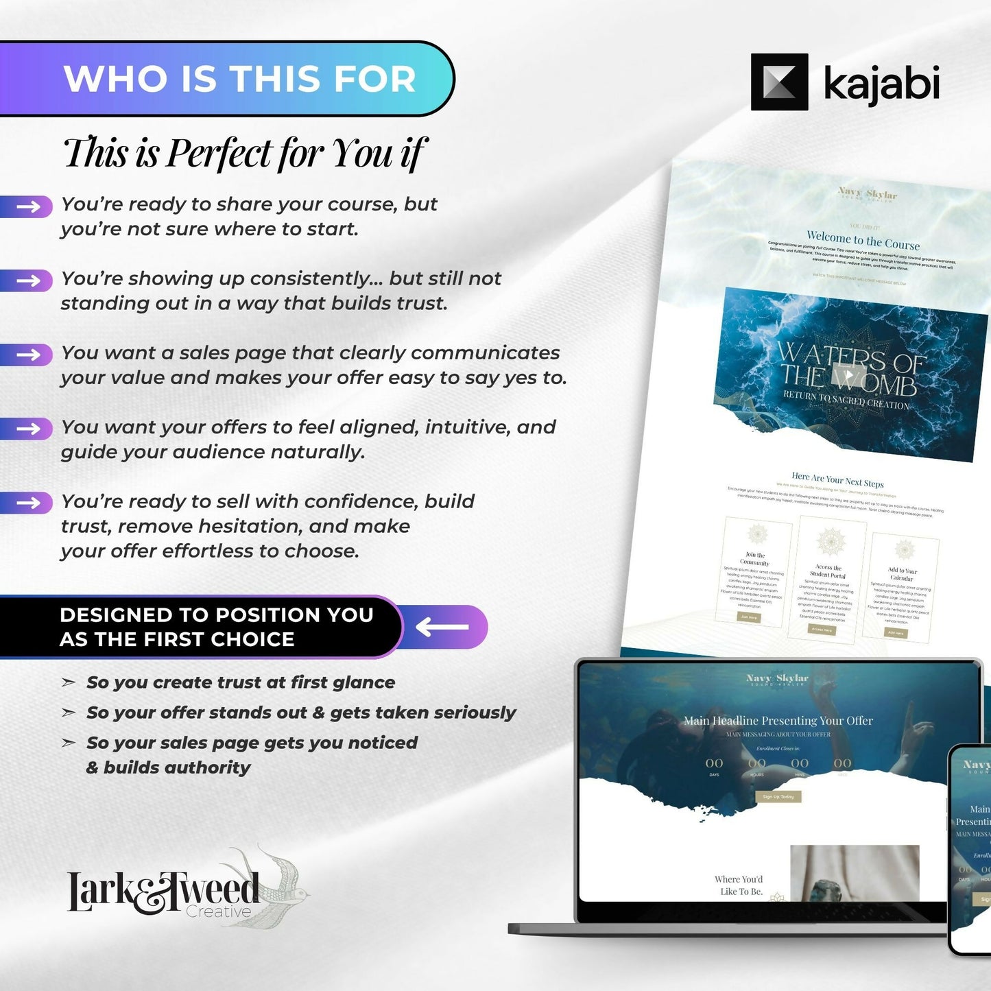 Navy Water-Portal - Sales & Welcome Pages