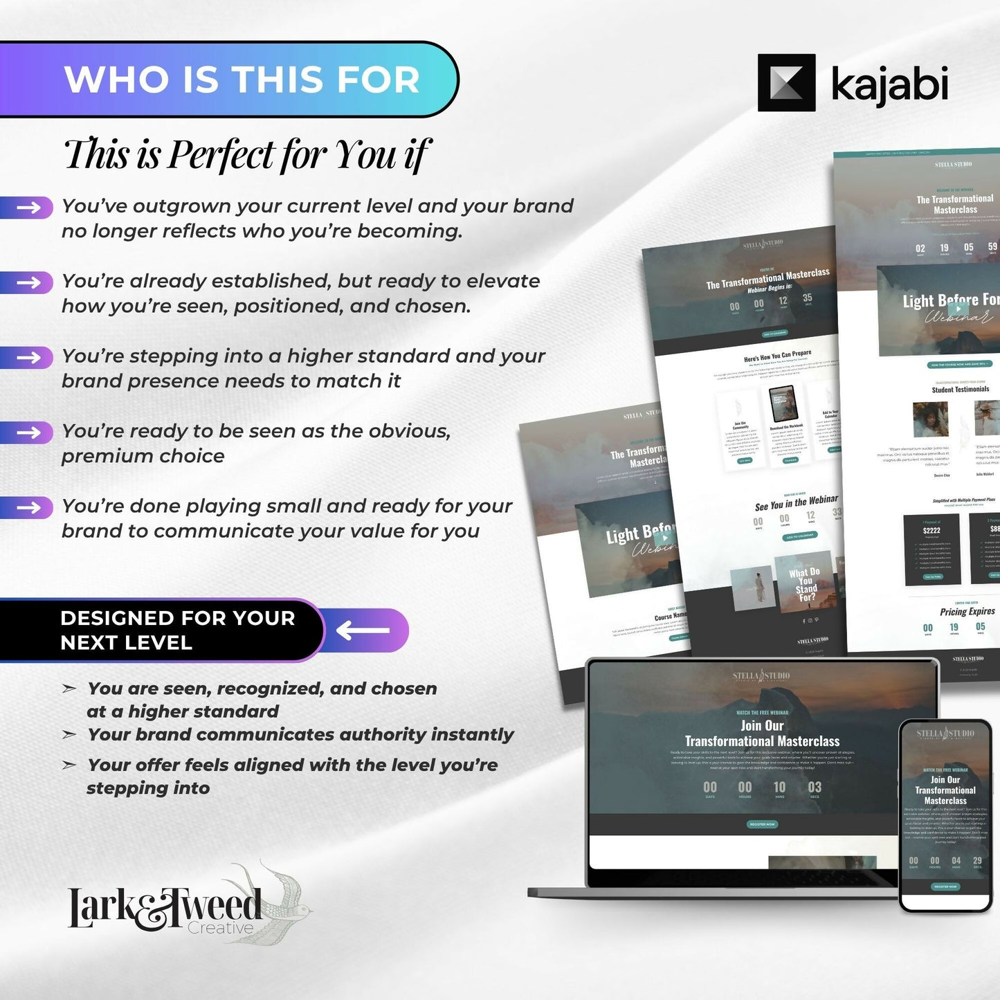 Stella STUDIO - Webinar Funnel 4 Pages