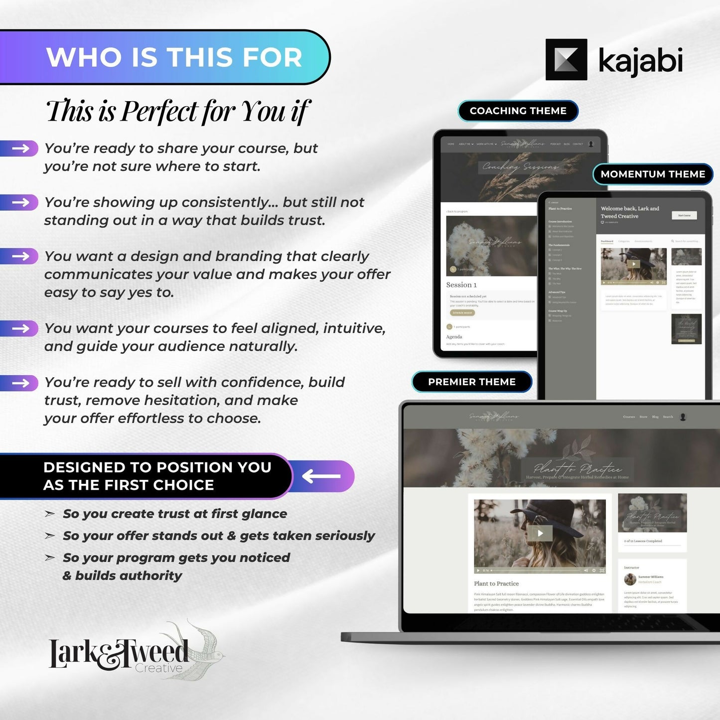 Summer Herbalist - 2 Product Themes + 1 Coaching Theme