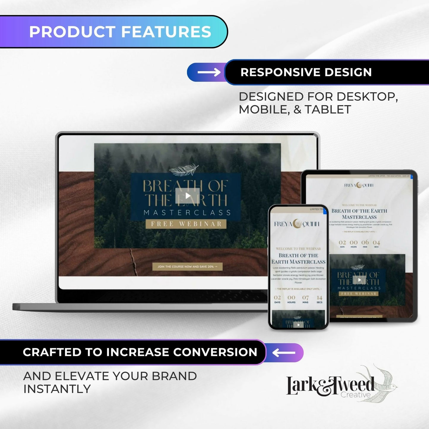 Freya Garden - Webinar Funnel 4 Pages