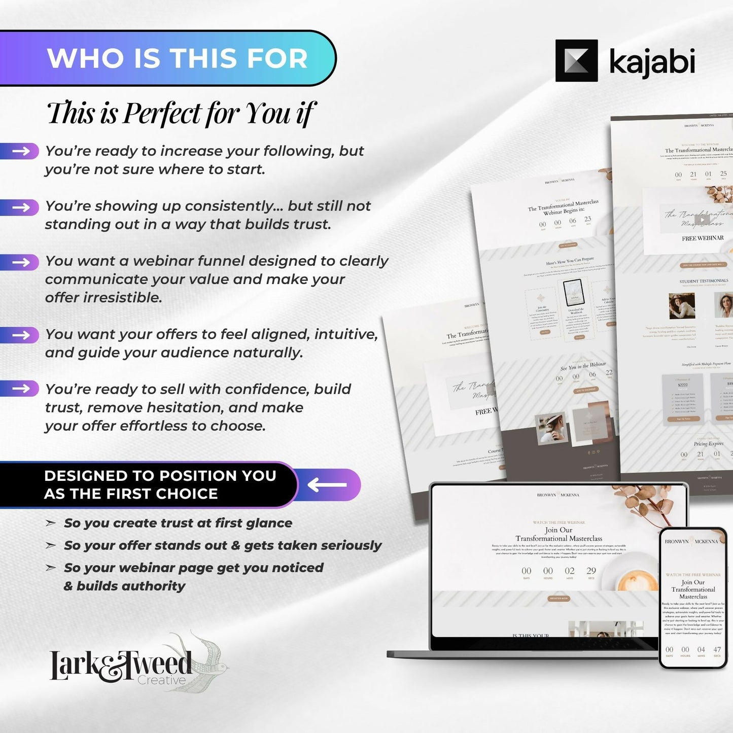 Bronwyn BOHO Webinar Funnel 4 Pages