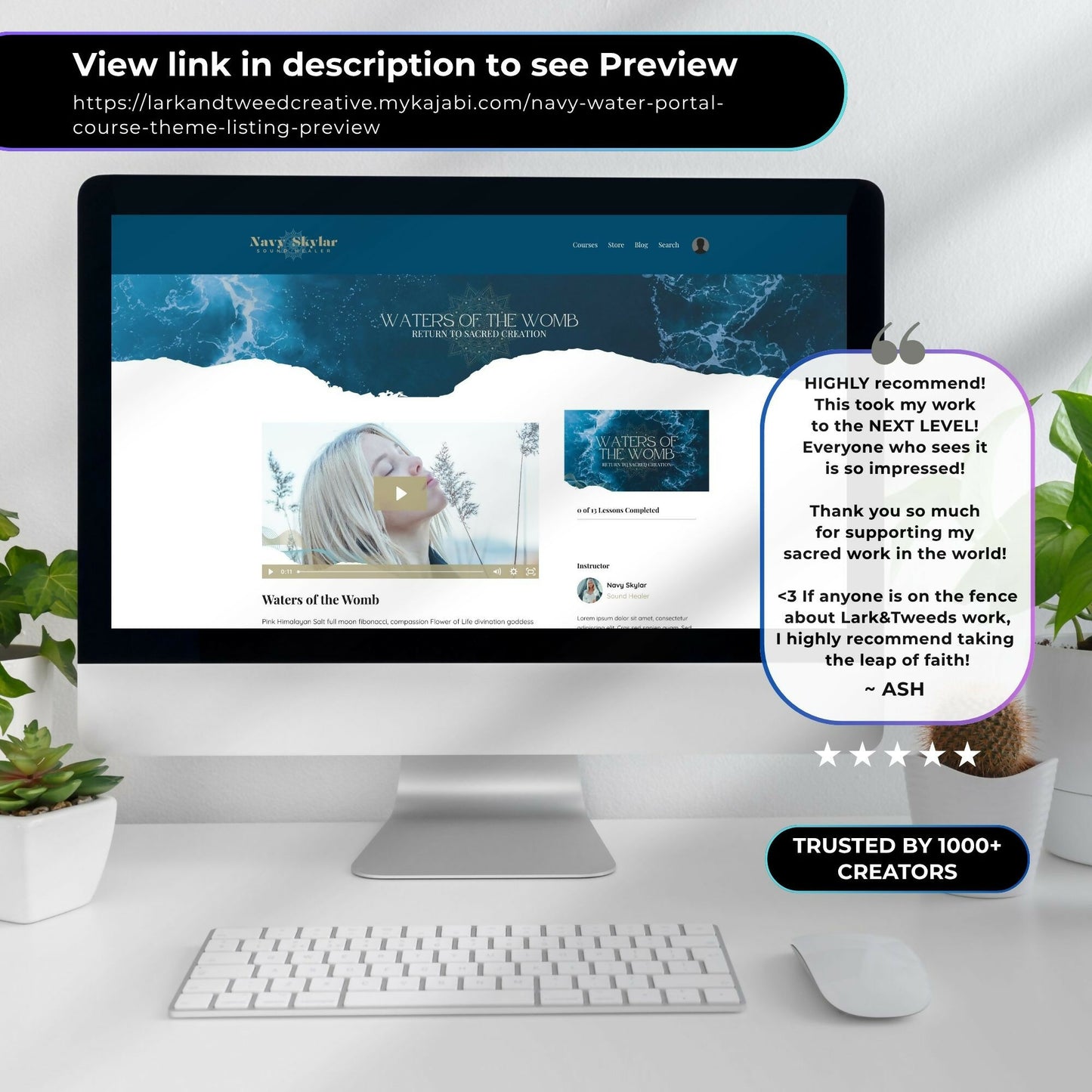 Navy Water-Portal - 2 Product Themes + 1 Coaching Theme