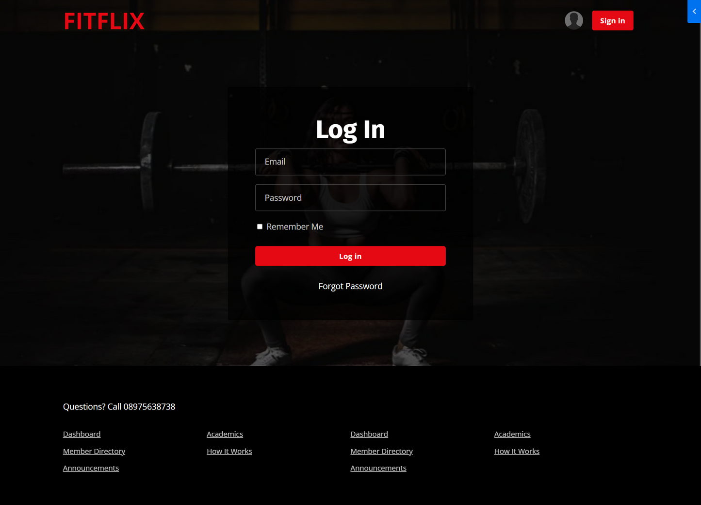 FitFlix Website Theme