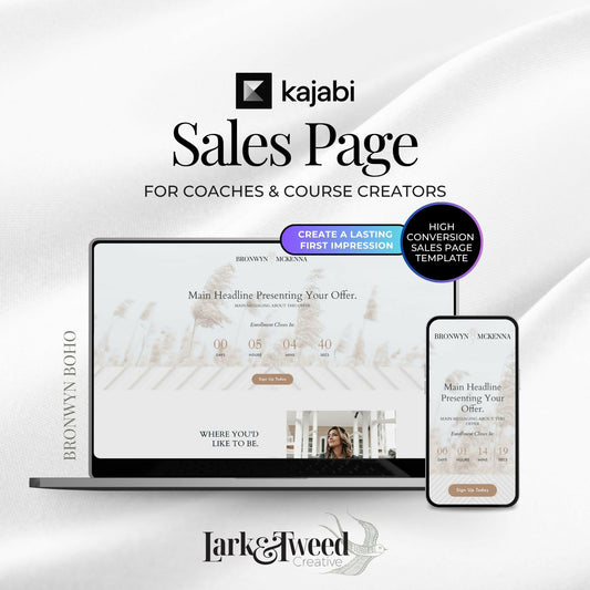 Bronwyn BOHO Sales & Welcome Pages