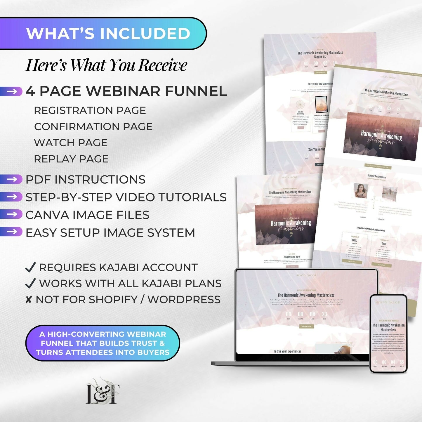 Arwyn Sacred Geometry - Webinar Funnel 4 Pages