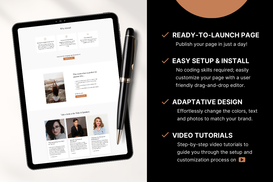 Carrie | Sales Page for Webinar & Events (2 Pages)