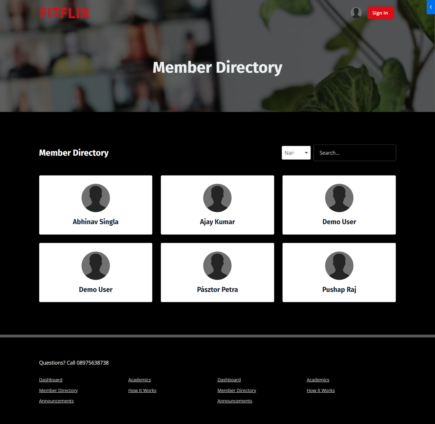 FitFlix Website Theme