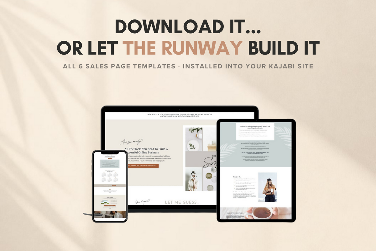 Kajabi Sales Page Template - Just Jenny