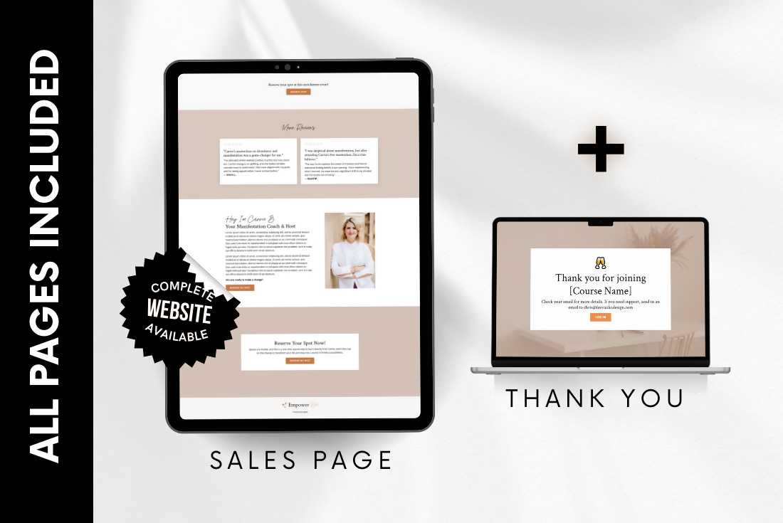 Carrie | Sales Page for Webinar & Events (2 Pages)