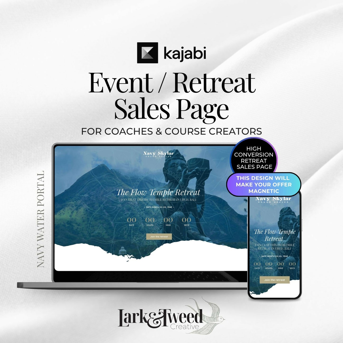 Navy Water-Portal - Event/Retreat Sales Funnel