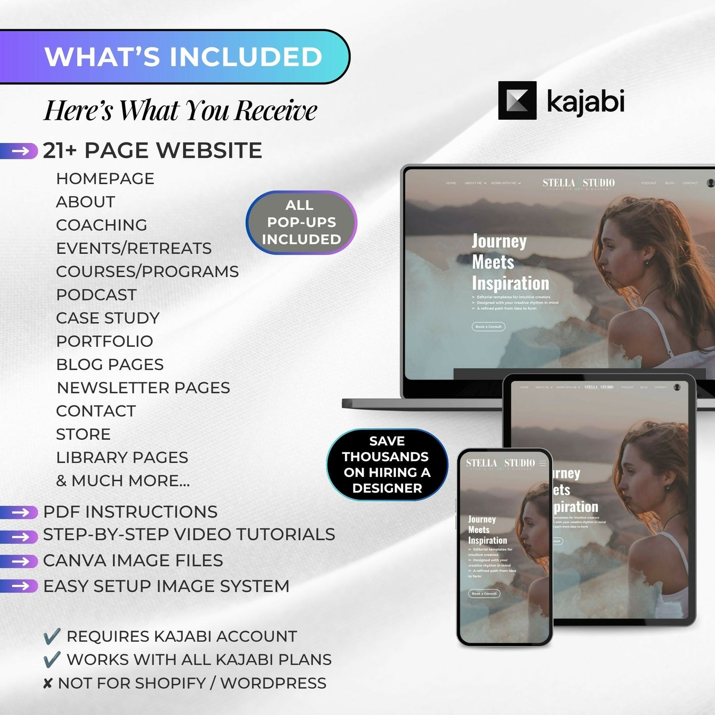 Stella STUDIO - 21+ Page Website Theme