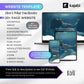 Navy WATER PORTAL - Website 20+ Pages, Sales Funnel, Link in Bio, Course & Coaching Theme, Checkout Page Bundle