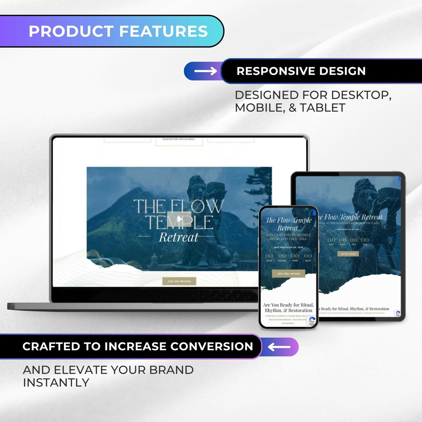Navy Water-Portal - Event/Retreat Sales Funnel