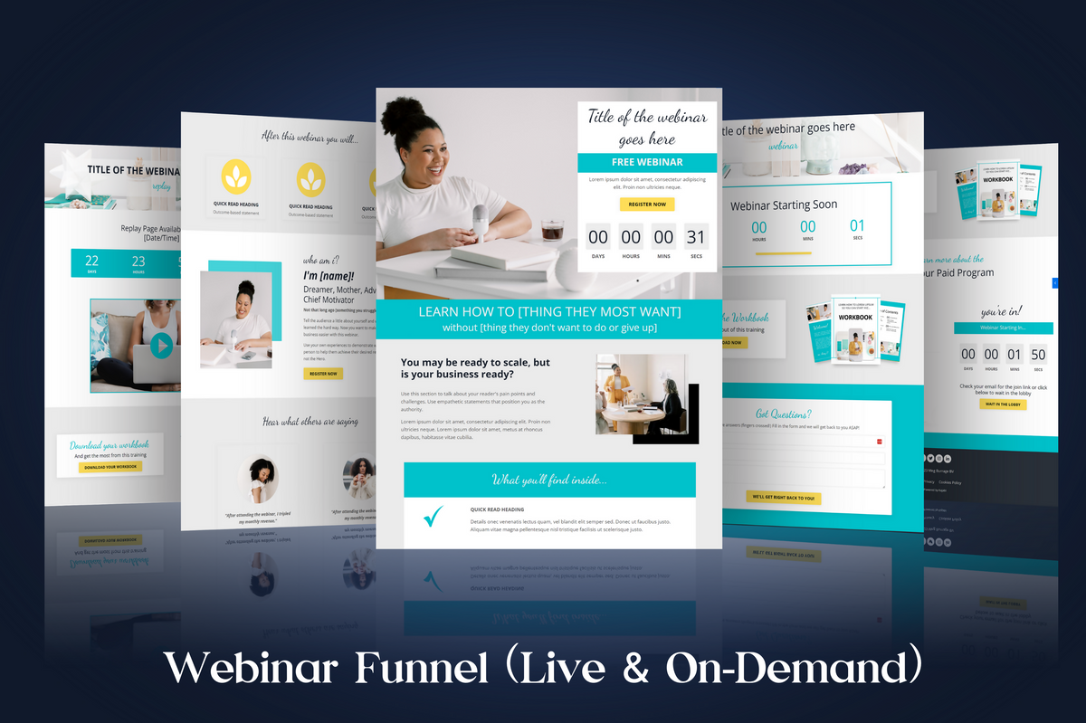 Amy - Webinar Funnel Kit – Kajabi Templates