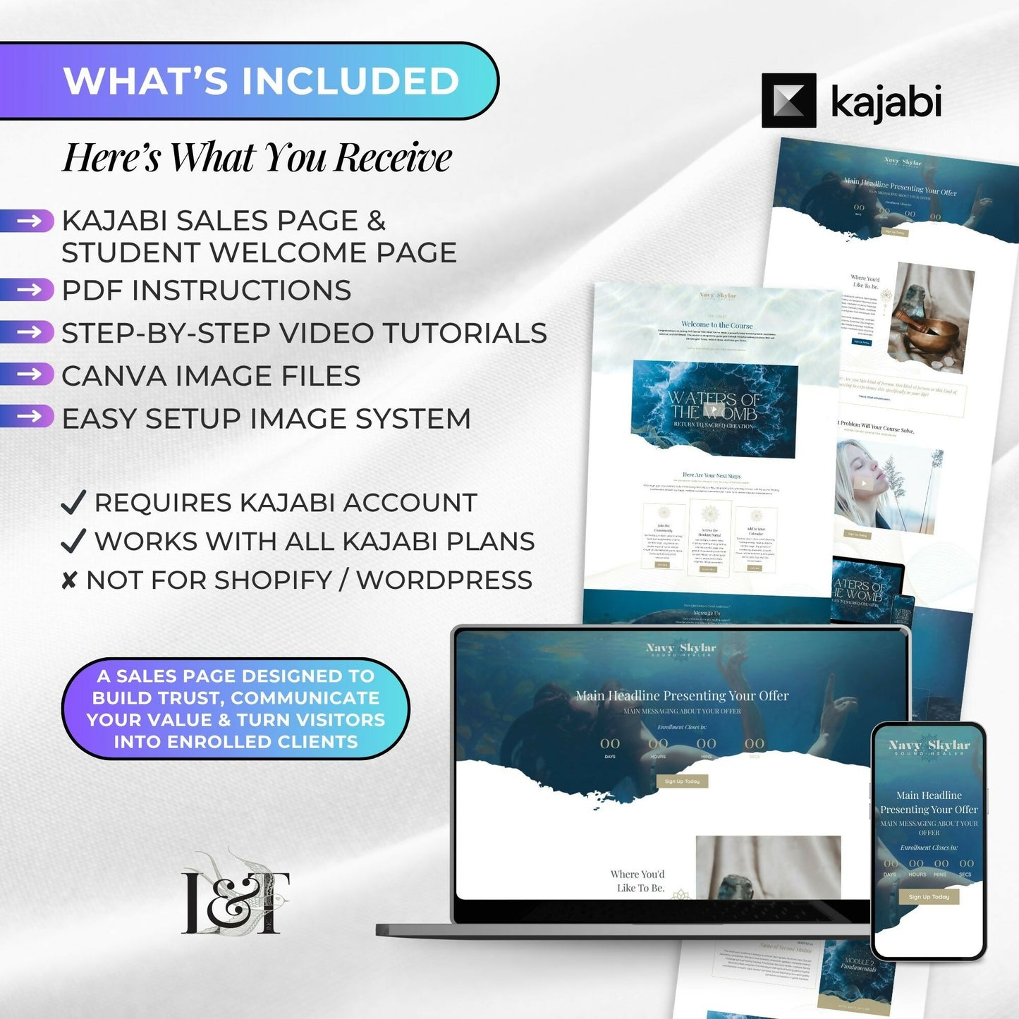 Navy Water-Portal - Sales & Welcome Pages