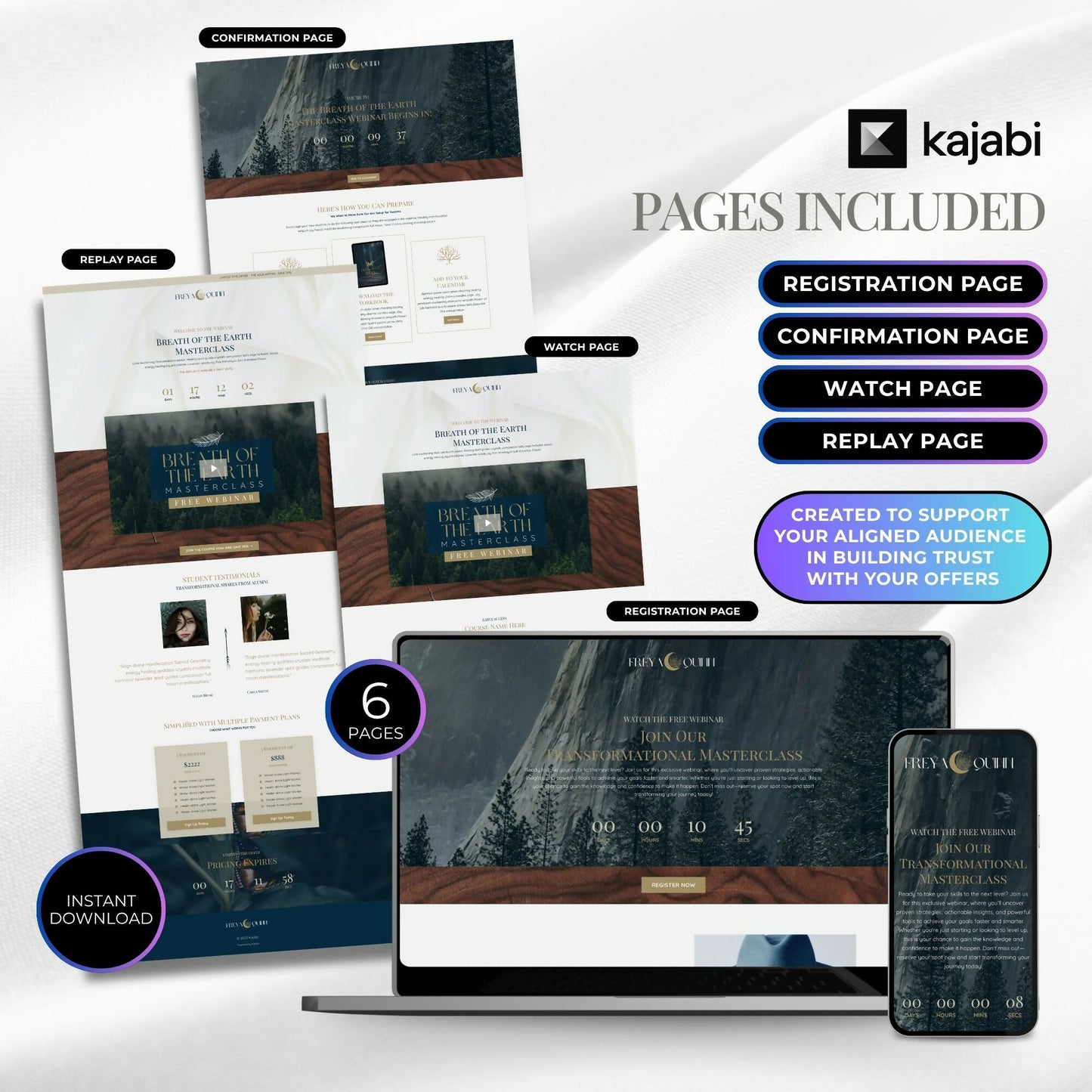 Freya Garden - Webinar Funnel 4 Pages