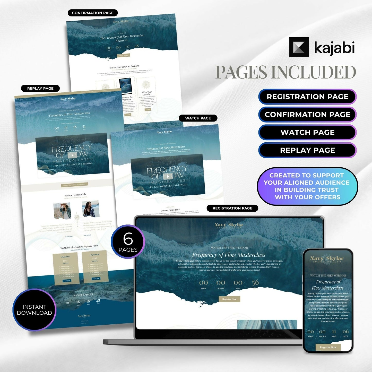 Navy Water-Portal - Webinar Funnel 4 Pages