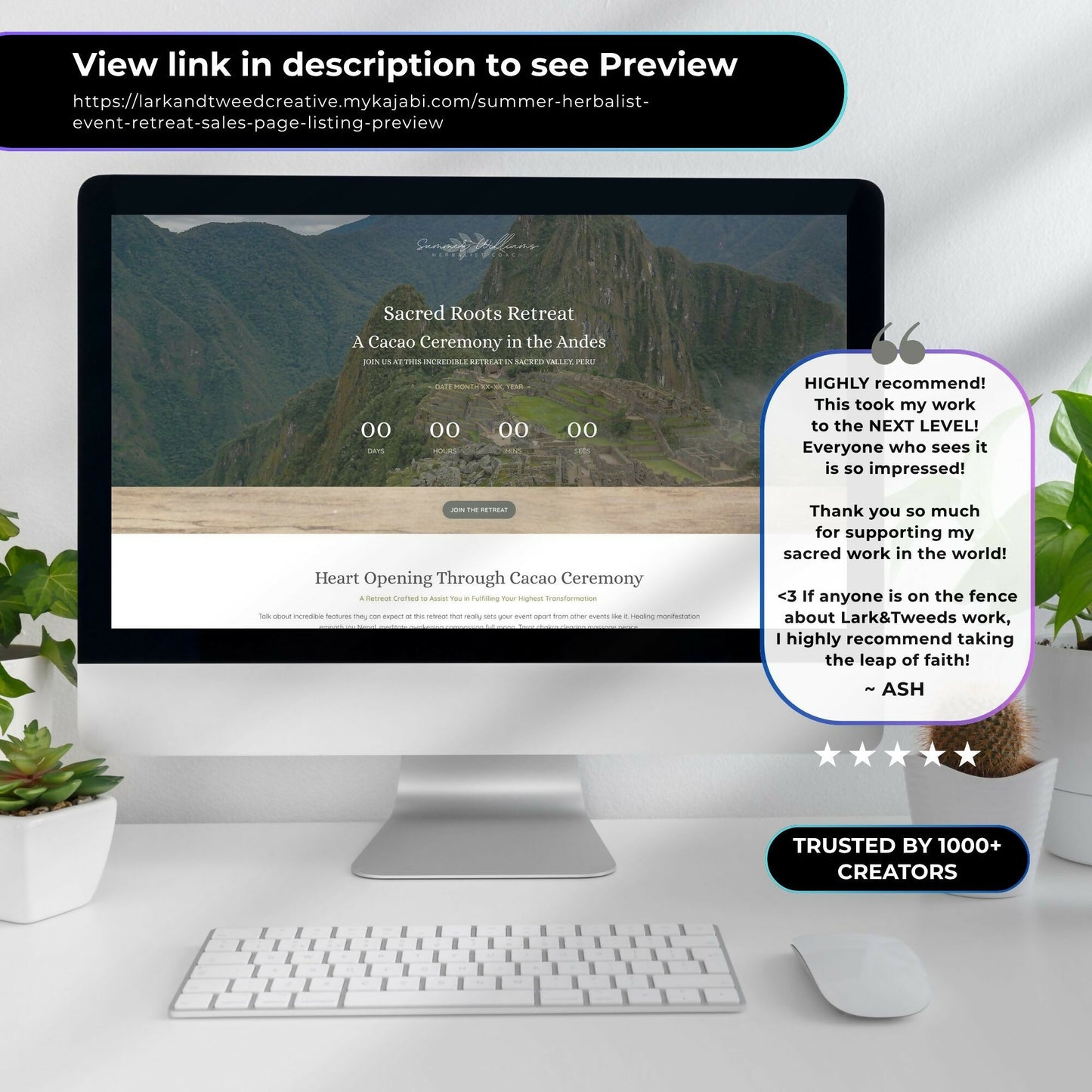 Summer Herbalist - Event/Retreat Sales Funnel