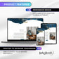 Navy WATER PORTAL - Freebie & Course Sales Funnel Bundle 6 Pages