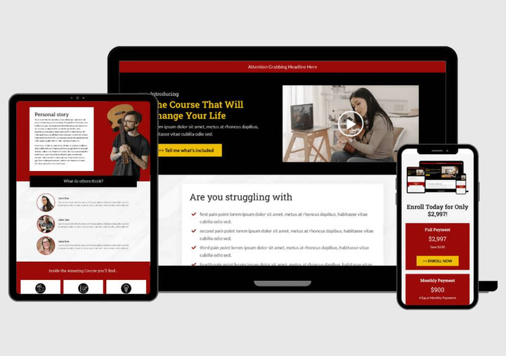 Landing Page Templates Kajabi Templates