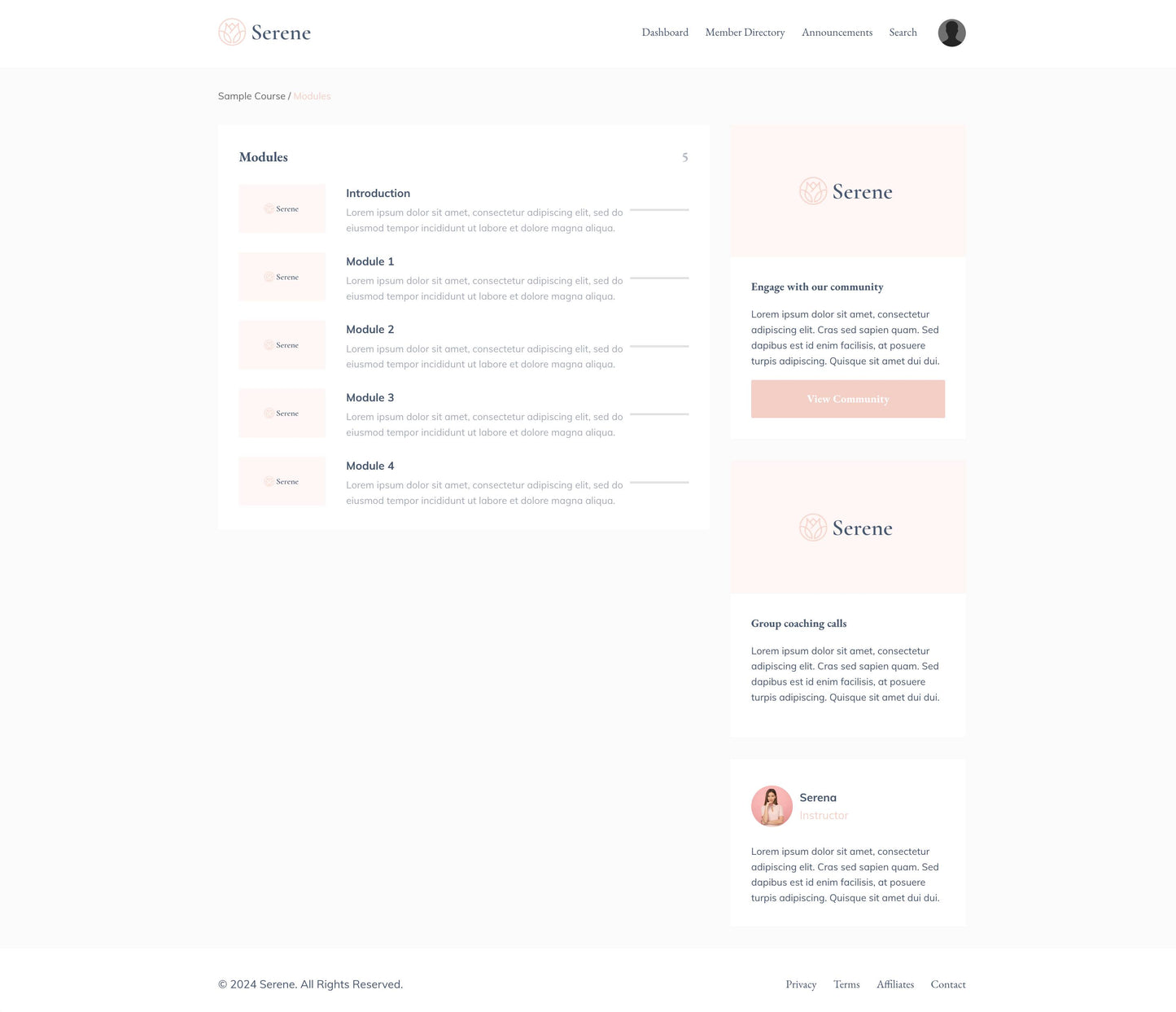 Serene Product Theme